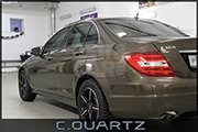Автомобиль Mercedes C-Klasse защищен кварцевой защитной полировкой CQuartz..
