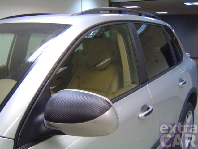 Оклейка зеркала Mitsubishi (Мицубиси) карбоновой пленкой цены в Москве
